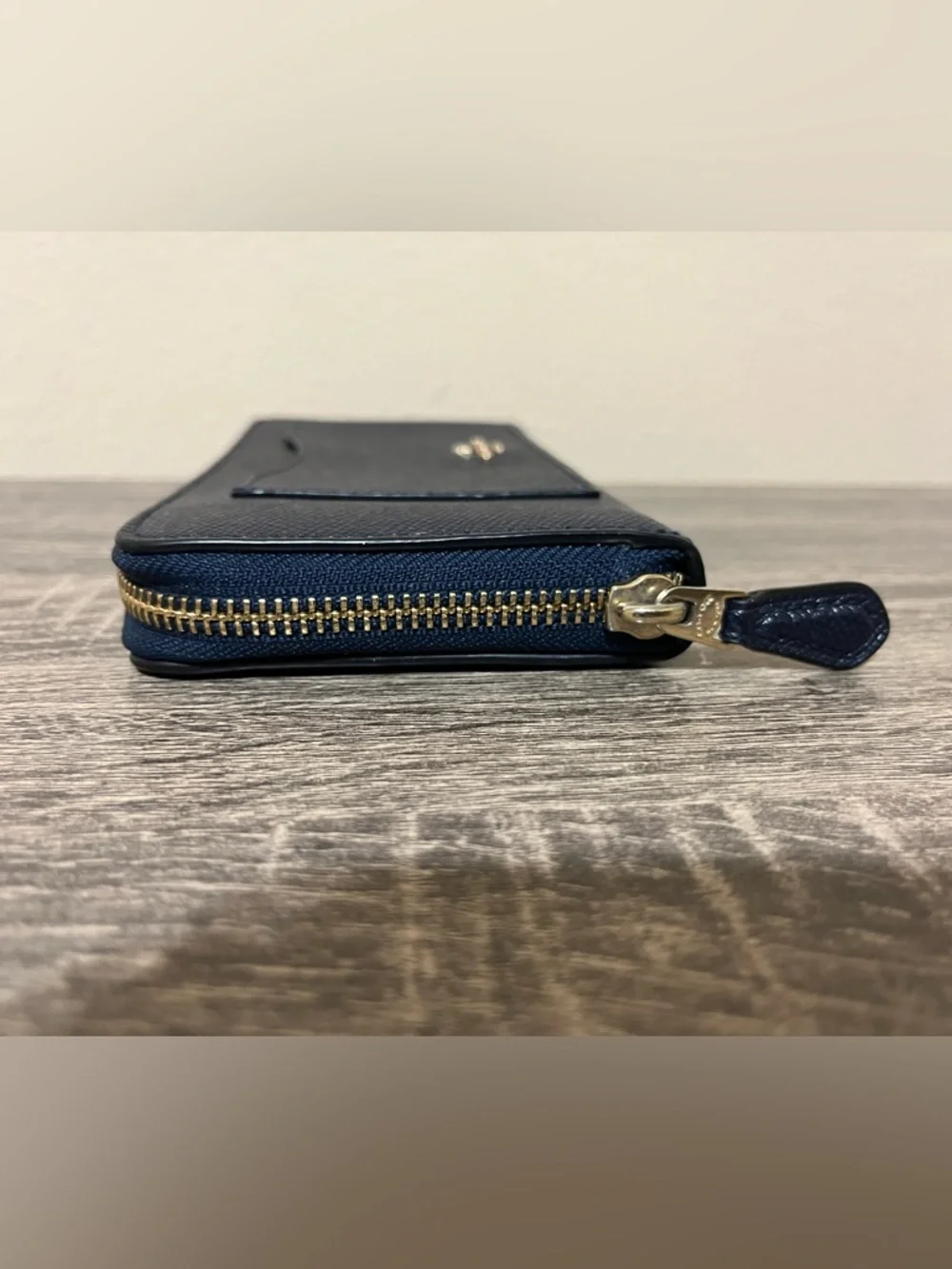 Coach Accordion Zip Wallet Midnight Blue - Picture 6 of 12